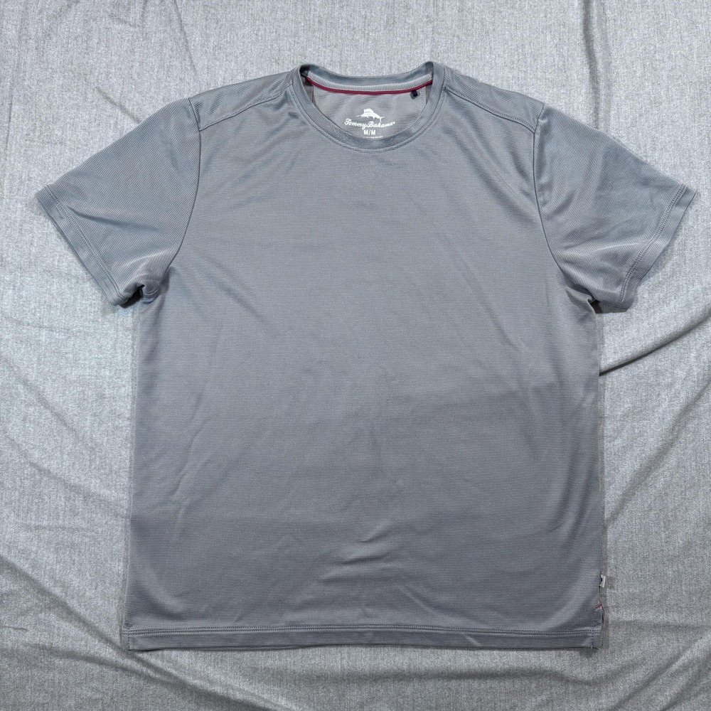 Tommy Bahama Shirt Mens Medium Gray Short Sleeve TENCEL Modal Performance Tee‎